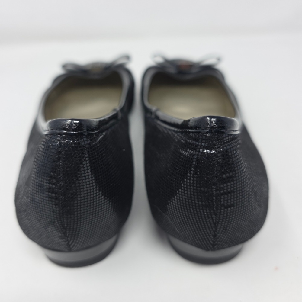 Anne Klein Tarly2 Flats Womens 8M Black Patent Bow iFlex Dress Shoes Ballet - Picture 7 of 7